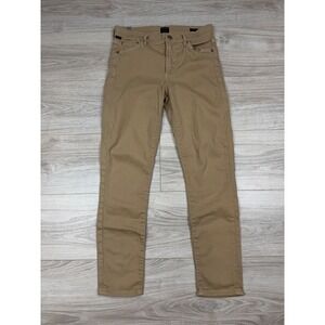 Citizens of Humanity Rocket Crop High Rise Skinny Jeans Tan Khaki 27 1487-506